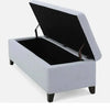 Fabric Storage Ottoman - Sky Blue