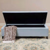 Fabric Storage Ottoman - Sky Blue