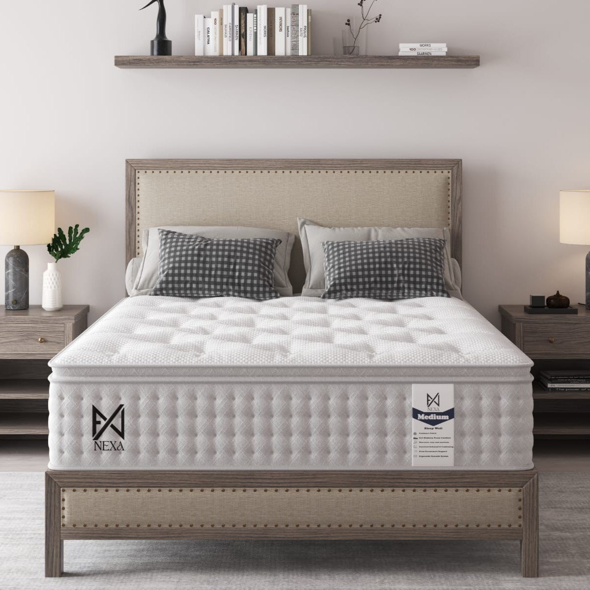 Nexa Hybrid Deluxe Roll Up Mattress - Medium