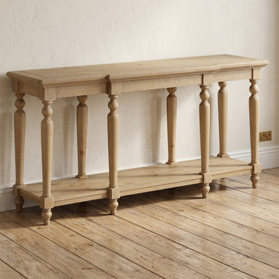 Chateau Rustic Pine Console Table - Large
