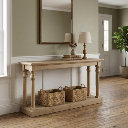Chateau Rustic Pine Console Table - Small