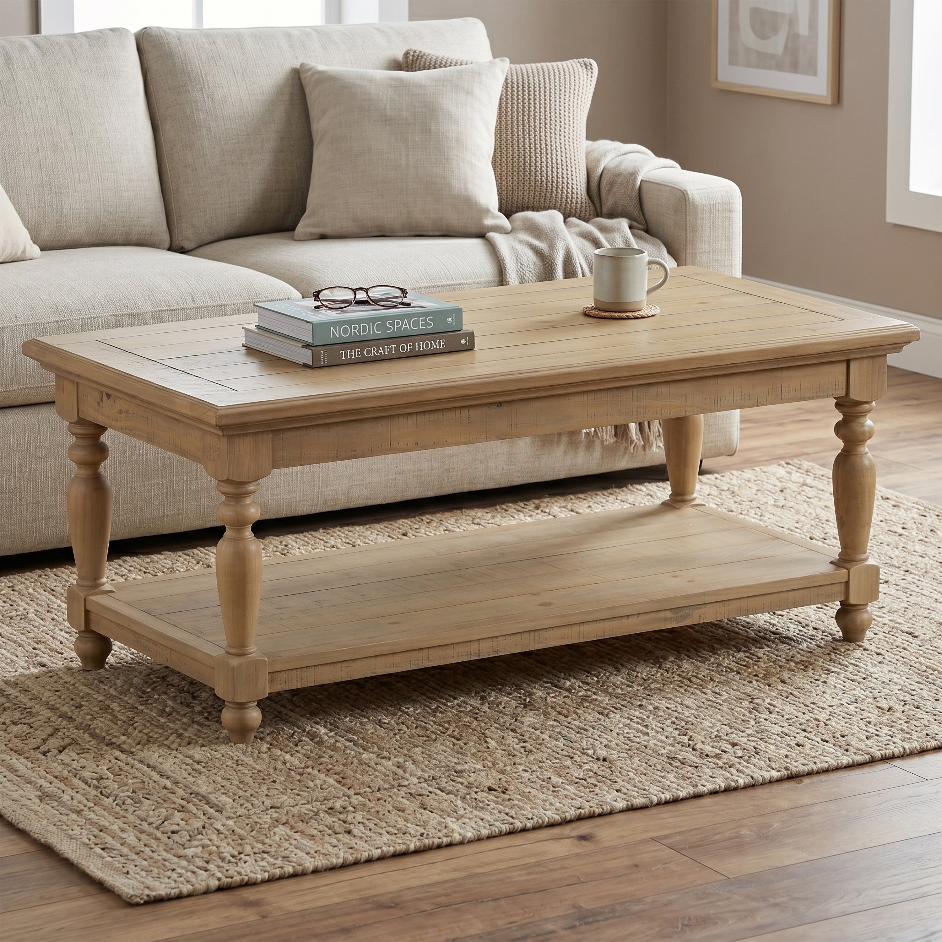 Chateau Rustic Pine Coffee Table