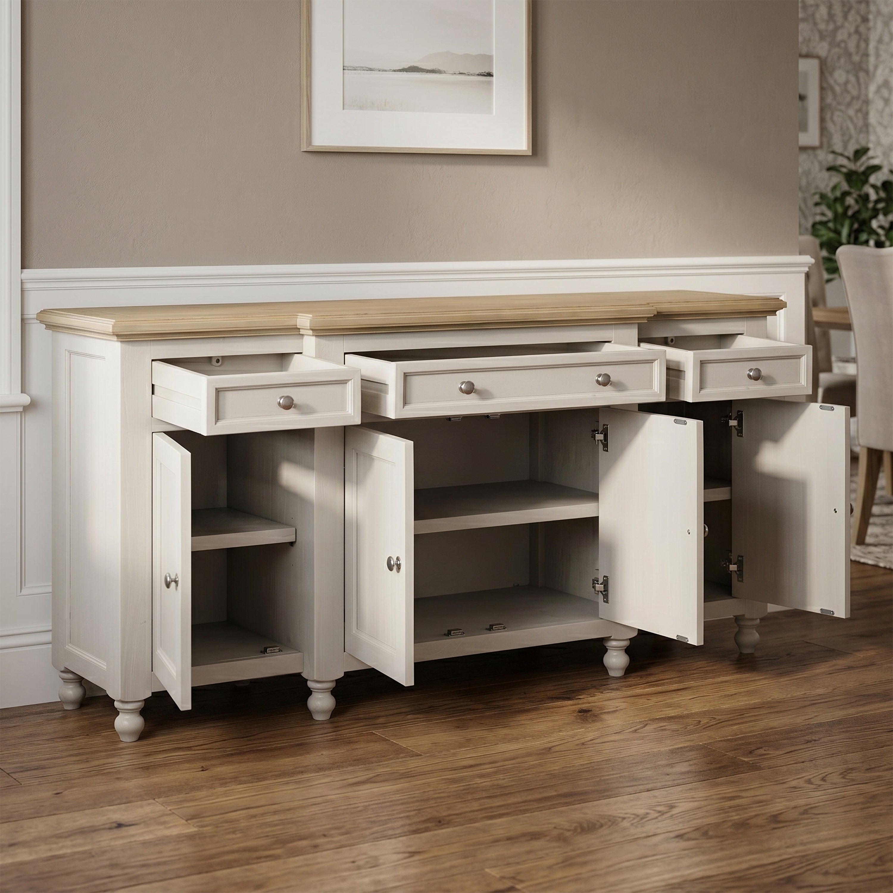 Chateau Painted Sideboard - 4 Door 3 Drawer