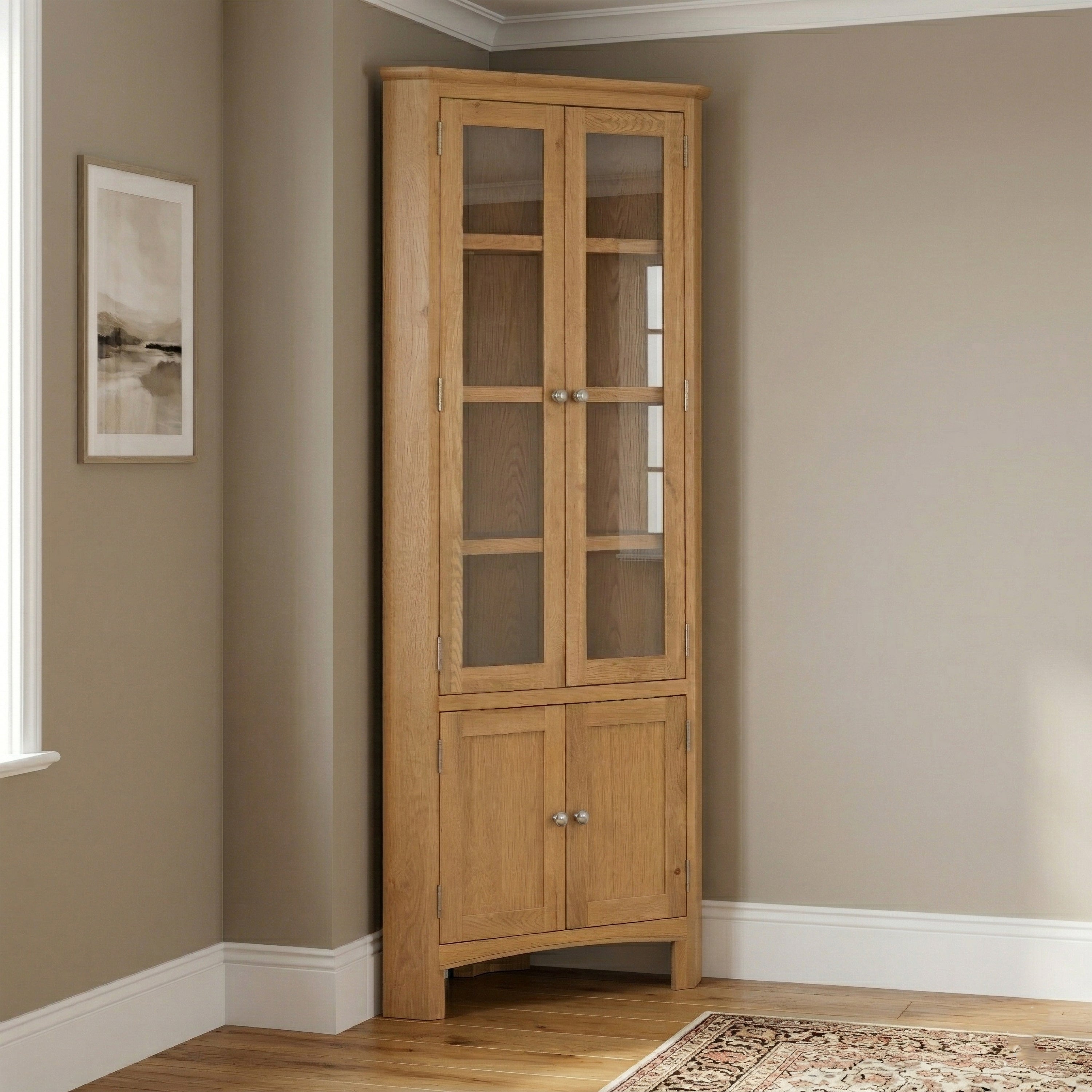 Kilkenny Oak Corner Display Unit
