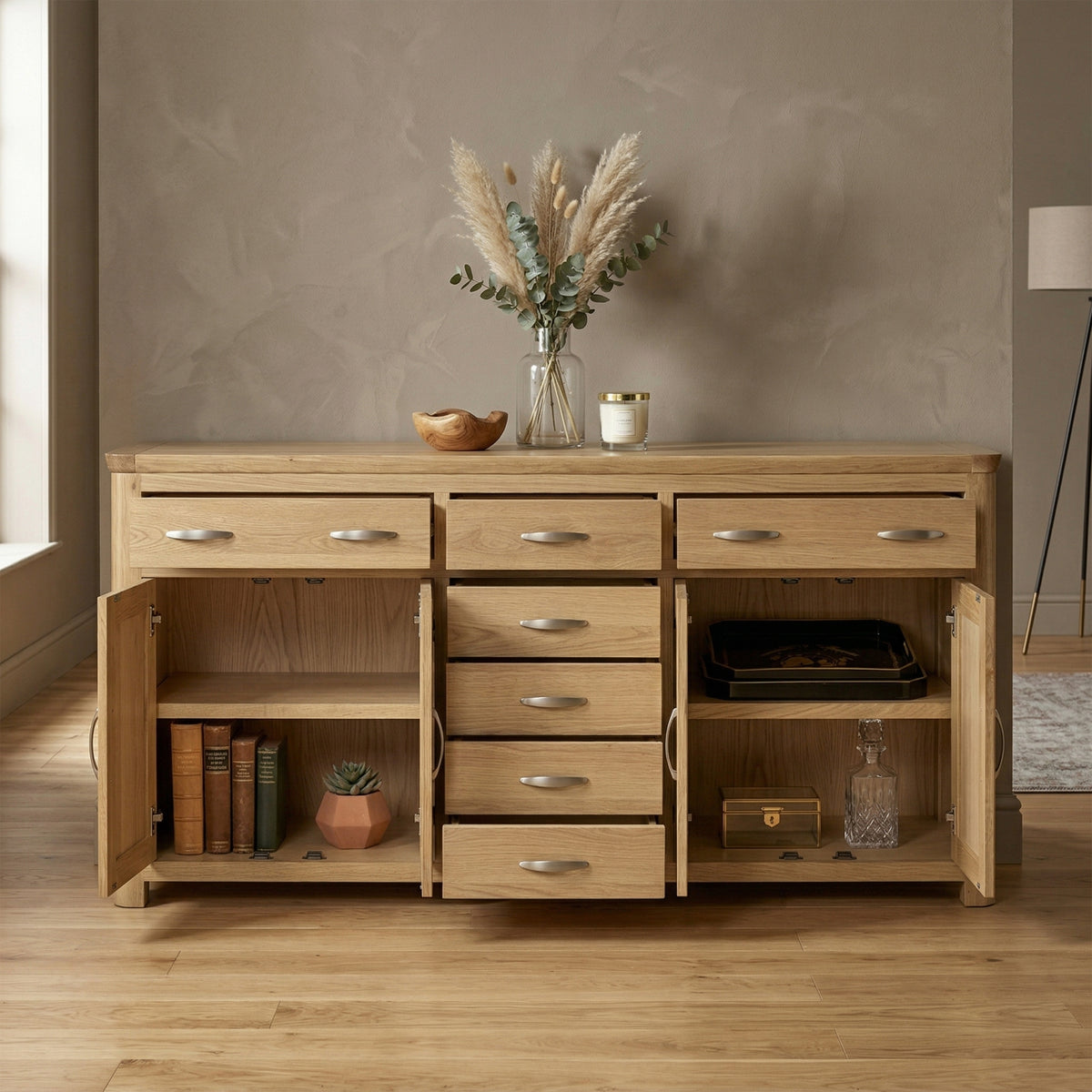 Treviso Oak Grand Sideboard