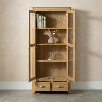 Treviso Oak Display Cabinet