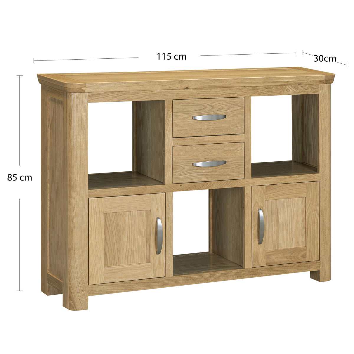 Treviso Oak Low Display Unit
