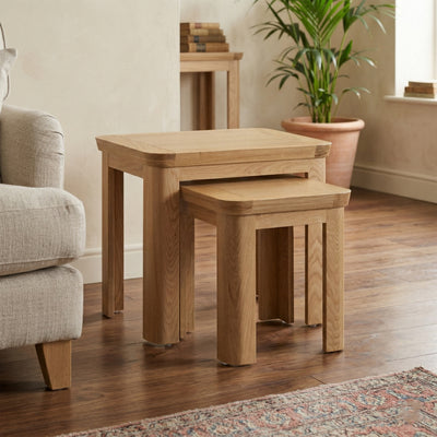 Treviso Oak Nest of 2 Tables