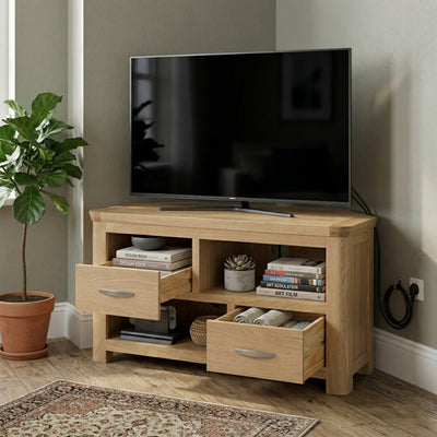 Treviso Oak Corner TV Unit
