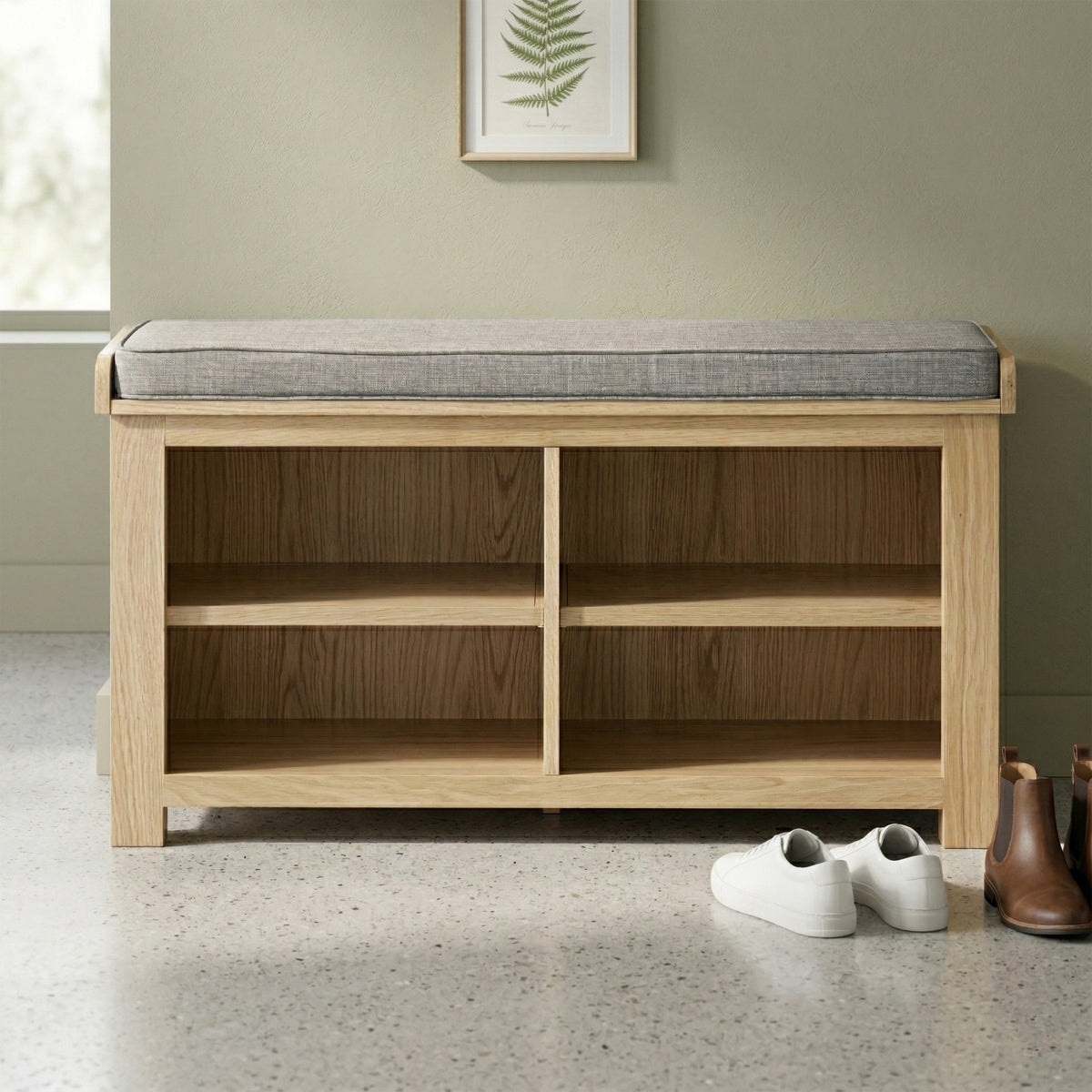 Treviso Oak Shoe Bench