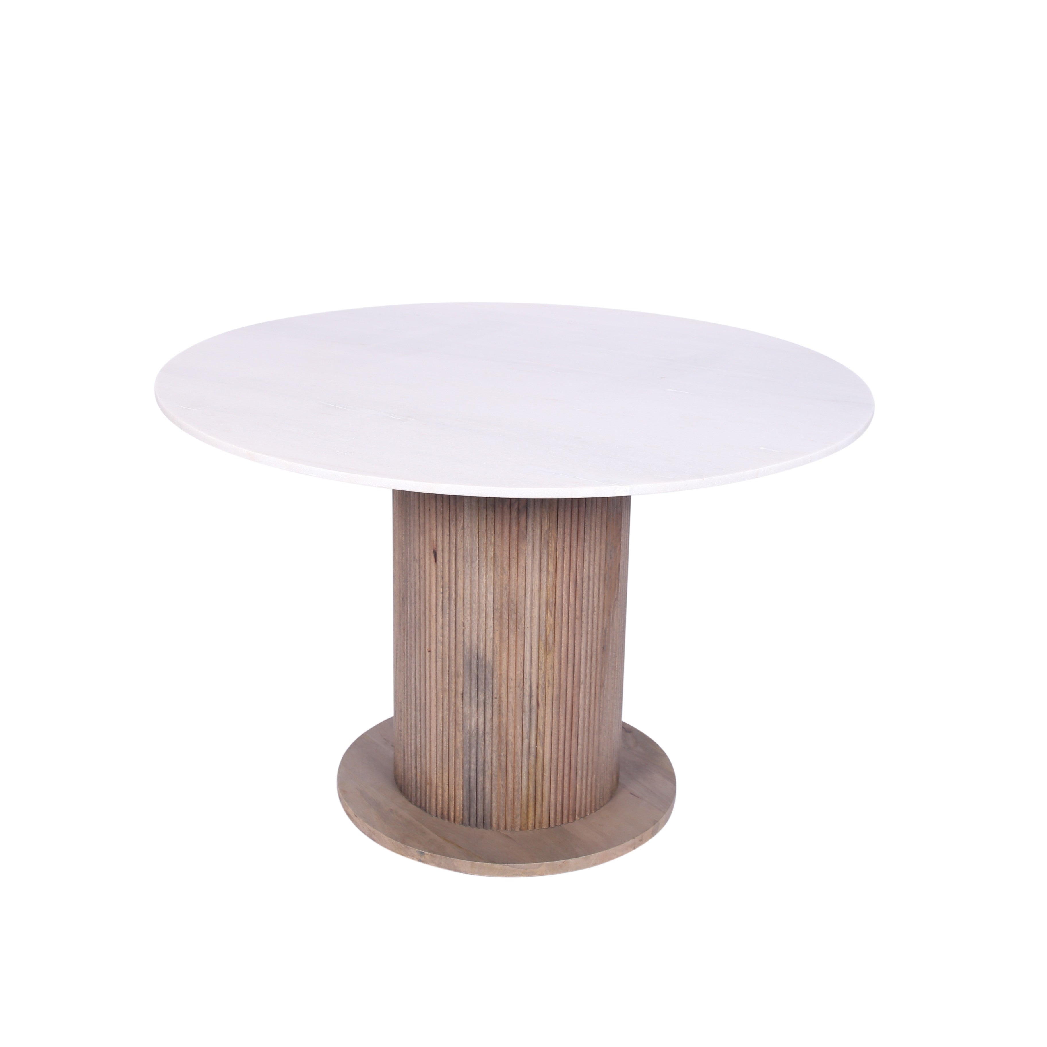 Aimar Round Dining Table & 4x Charcoal Chairs