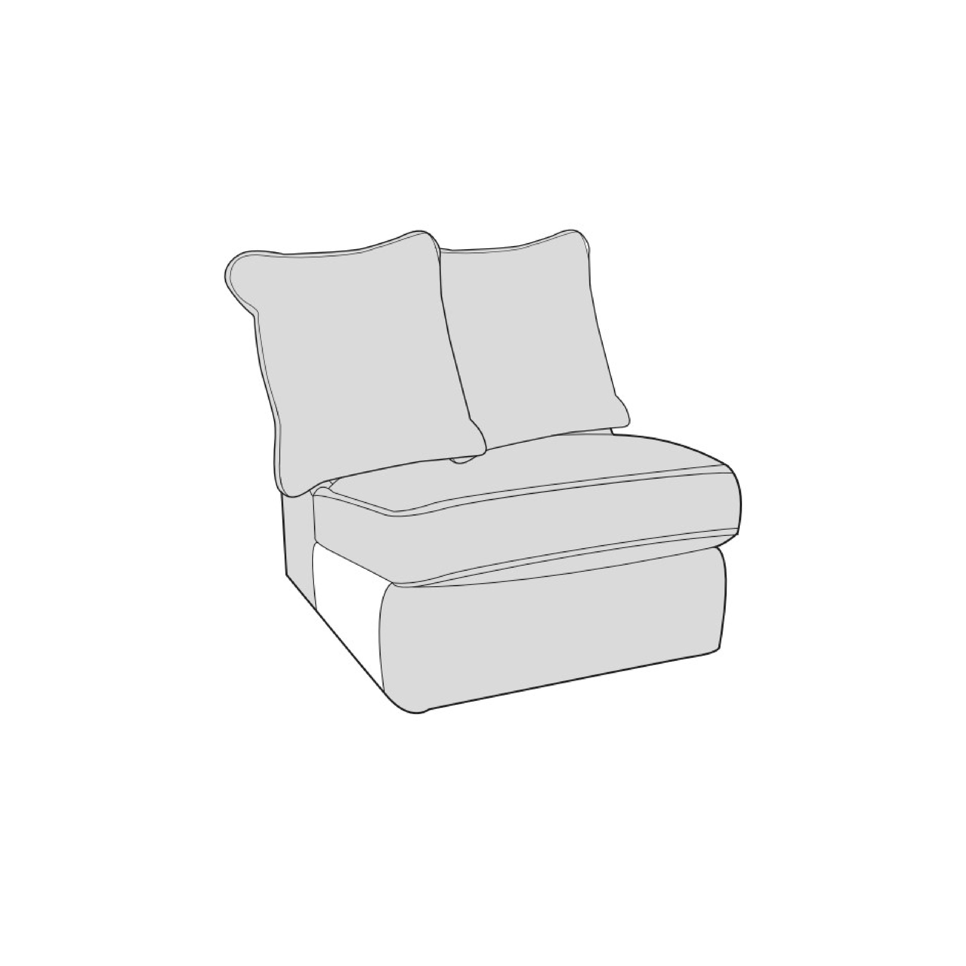 Caspian Sofa - Armless Unit (Pillow Back)