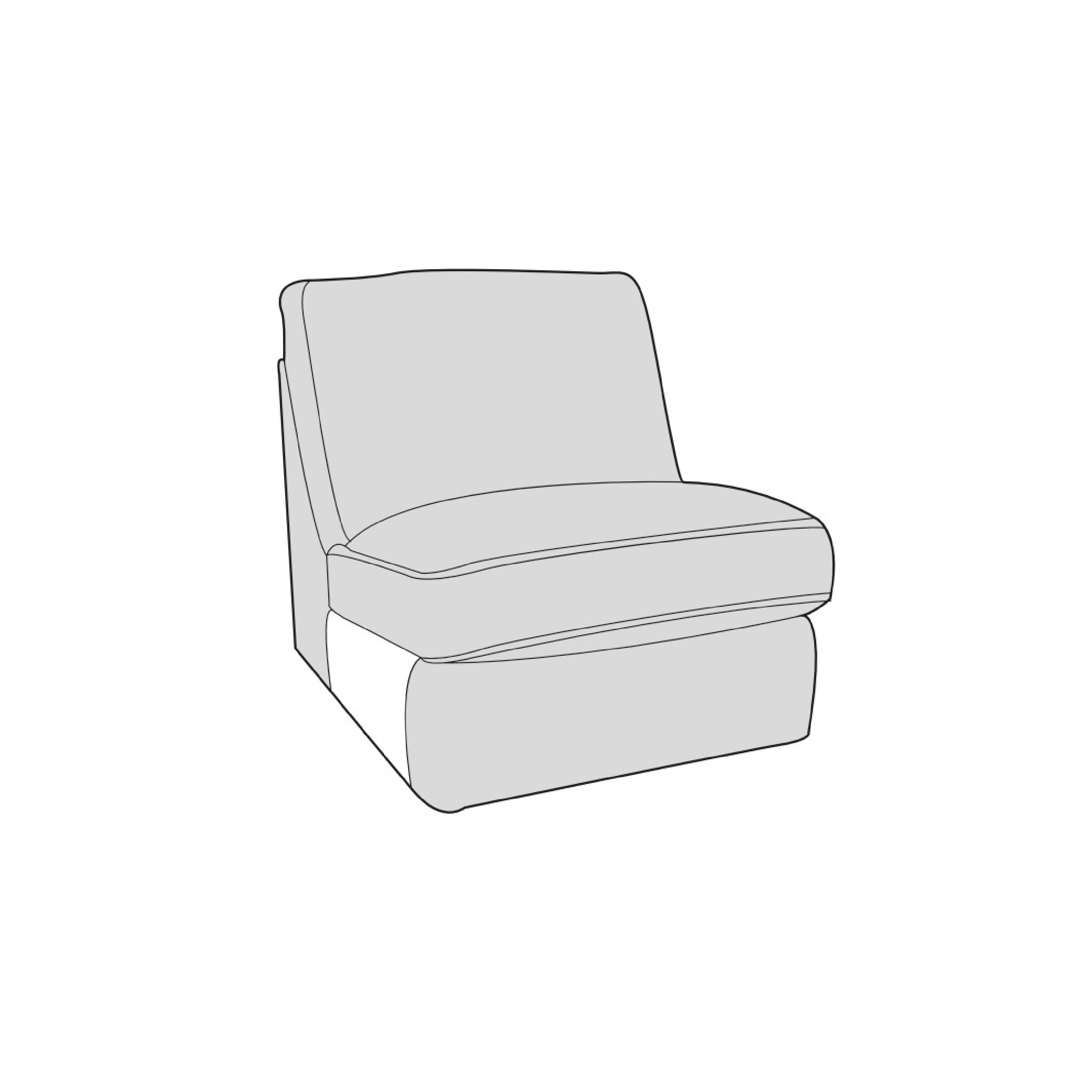 Caspian Sofa - Armless Unit (Standard Back)