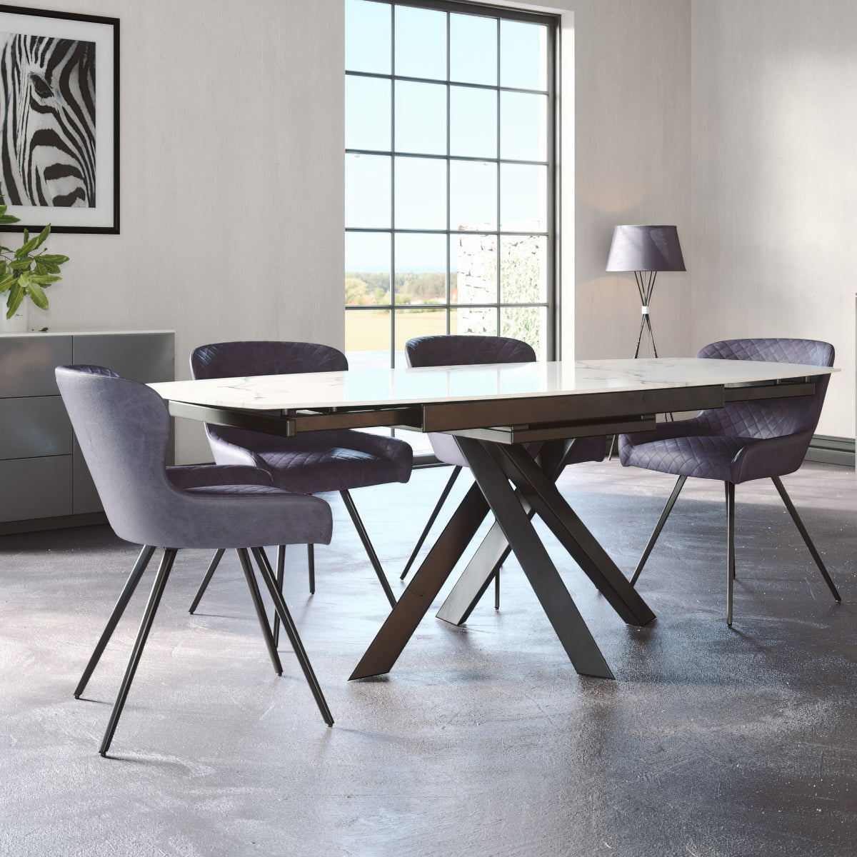 Alpha Sintered Stone Motion Dining Table - 120cm – The Oak Outlet Co.