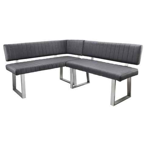 Apollo Left Hand Corner Bench - Dark Grey