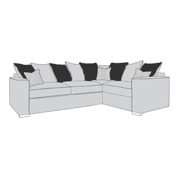 Aria Sofa - 2 Corner 1 (Pillow Back)