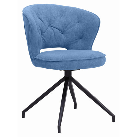 Atlas Open Back Swivel Dining Chair - Blue