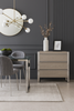 Sloane Oak & Chrome Chest of Drawers - 3 Drawer