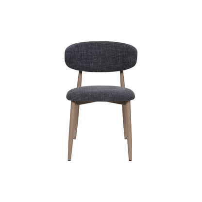 Aimar Round Dining Table & 4x Charcoal Chairs