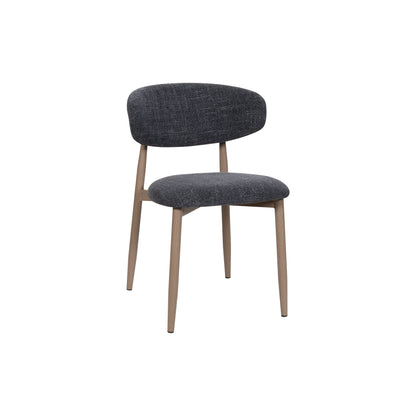 Aimar Round Dining Table & 4x Charcoal Chairs