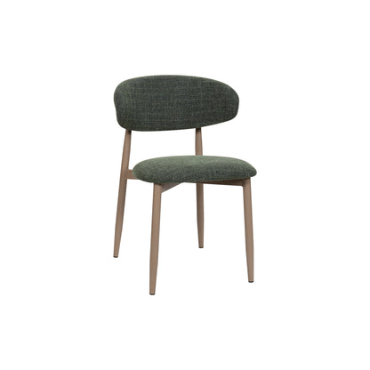 Aimar Round Dining Table & 4x Forest Green Chairs