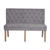 Montgomery Straight Buttoned Back Bench - Grey