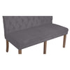 Montgomery Straight Buttoned Back Bench - Grey
