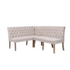 Montgomery Straight Buttoned Back Bench - Natural