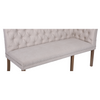 Montgomery Left Hand Facing Buttoned Back Bench - Natural