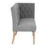 Montgomery Right Hand Buttoned Back Bench - Grey