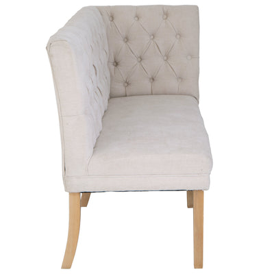 Montgomery Right Hand Buttoned Back Bench - Natural