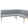 Otis Right Hand Corner Bench - Light Grey