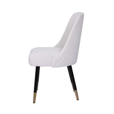 Piper Diamond Stitch Chair - Limestone Velvet