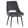 Pippa Diamond Stitch Swivel Chair - Graphite Velvet