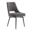 Pippa Diamond Stitch Swivel Chair - Graphite Velvet