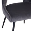 Pippa Diamond Stitch Swivel Chair - Graphite Velvet
