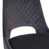 Pippa Diamond Stitch Swivel Chair - Graphite Velvet