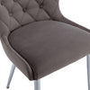 Sienna Buttoned Back Chair - Grey Velvet