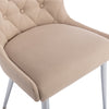 Sienna Buttoned Back Chair - Taupe Velvet