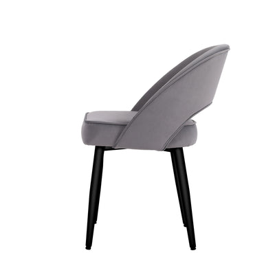 Nova Chair - Grey Velvet
