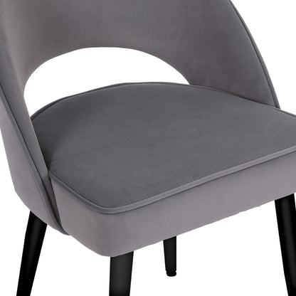 Nova Chair - Grey Velvet