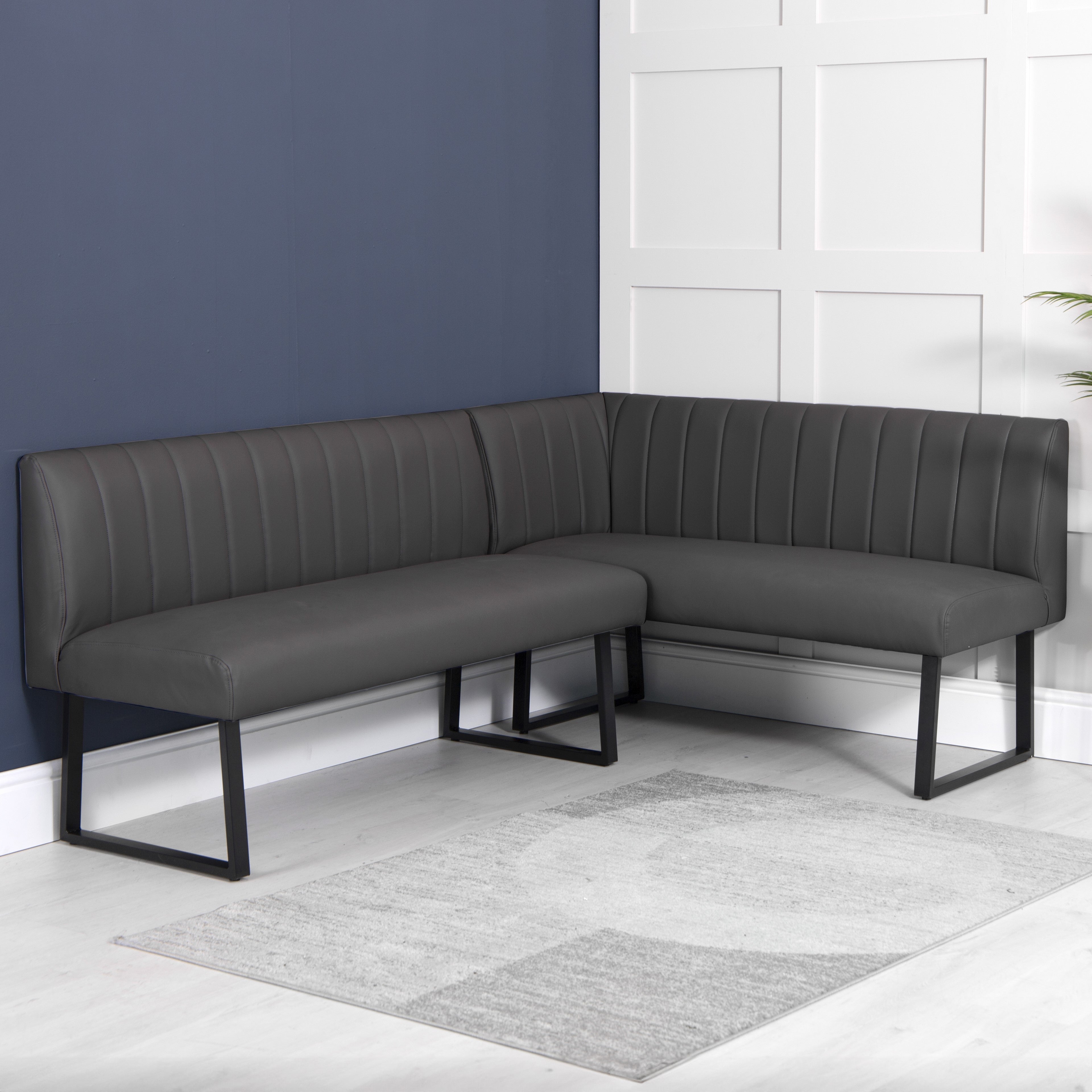 Otto Right Hand Corner Bench - Grey