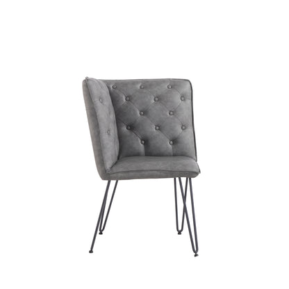 Studded Back Corner Bench - Grey PU