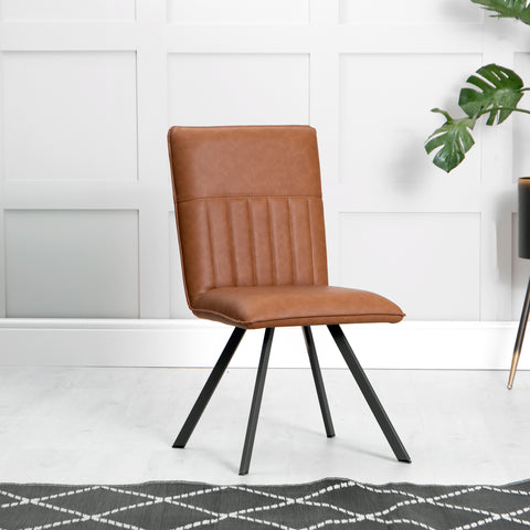 Ripley Industrial Dining Chair - Tan
