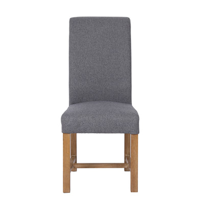 Hampstead Fabric Scroll Back Dining Chair - Grey