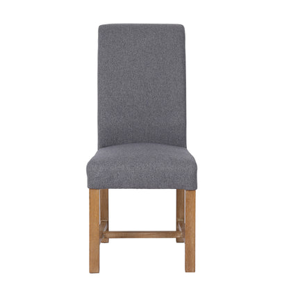 Hampstead Fabric Scroll Back Dining Chair - Grey