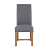 Hampstead Fabric Scroll Back Dining Chair - Grey