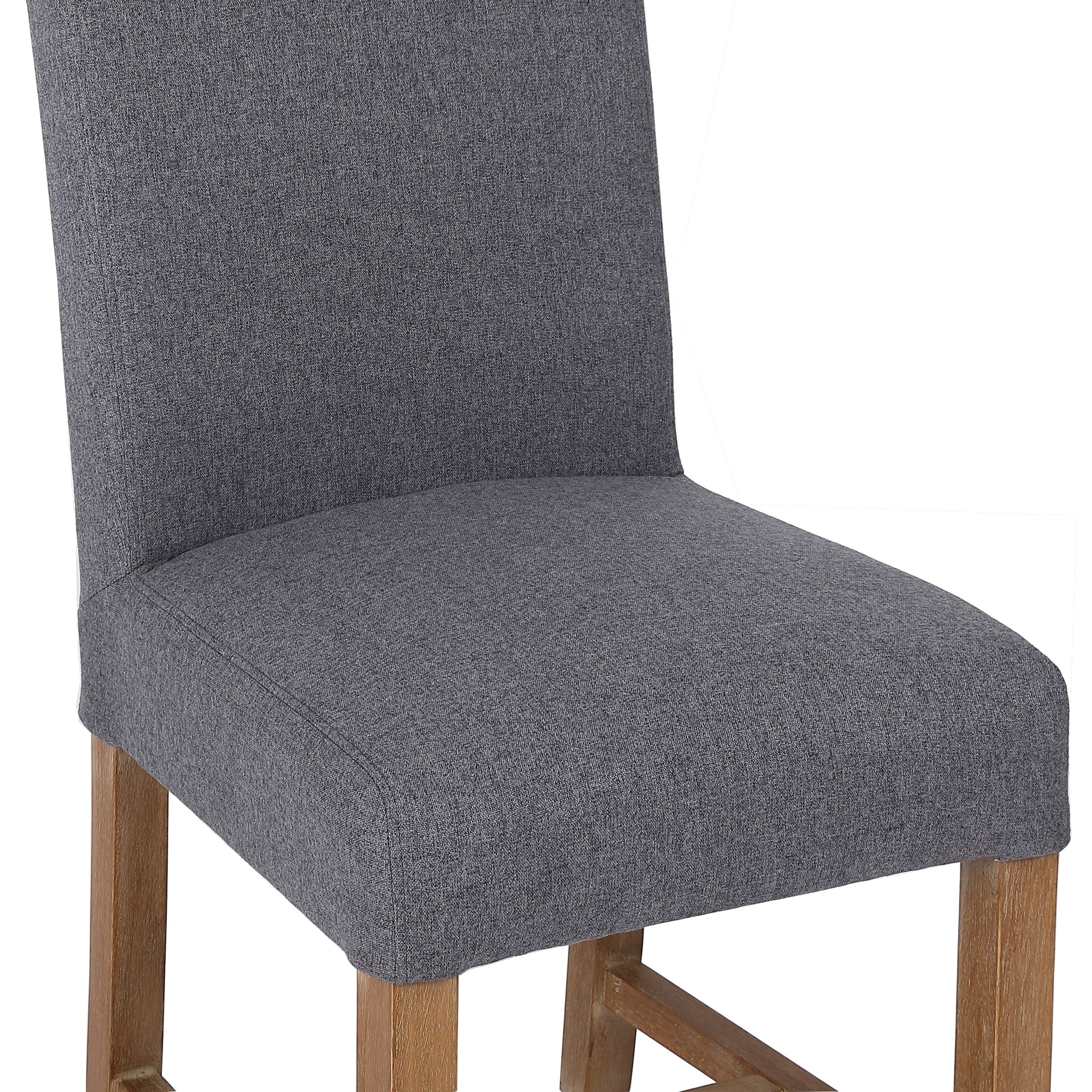 Hampstead Fabric Scroll Back Dining Chair - Grey