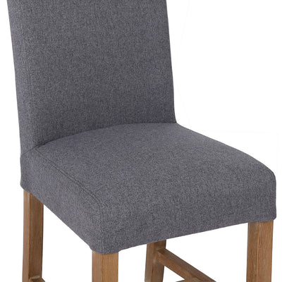 Hampstead Fabric Scroll Back Dining Chair - Grey