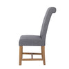 Hampstead Fabric Scroll Back Dining Chair - Grey